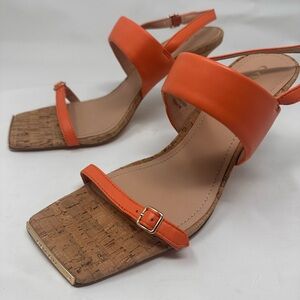 Coach Kit Leather Sandal Tangerine 9.5B